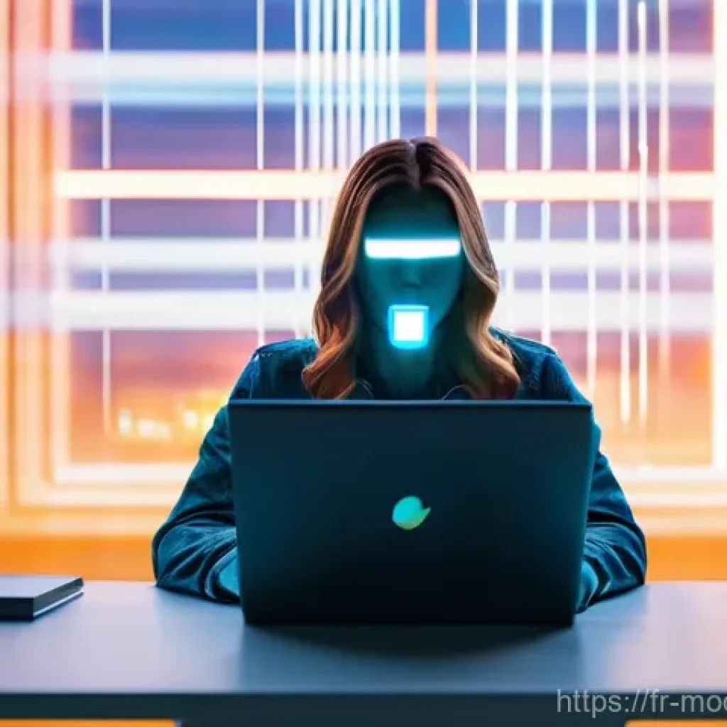 기술에 대한 사회적 신뢰 회복하기 - **Prompt 1: Digital Trust and Vigilance**
"A thoughtful adult person, appearing gender-neutral, ...