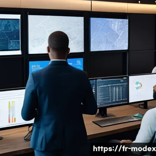 AI의 역할  인간의 도덕적 책임 - A diverse team of software developers collaborating in a modern Parisian tech office, surrounded by ...